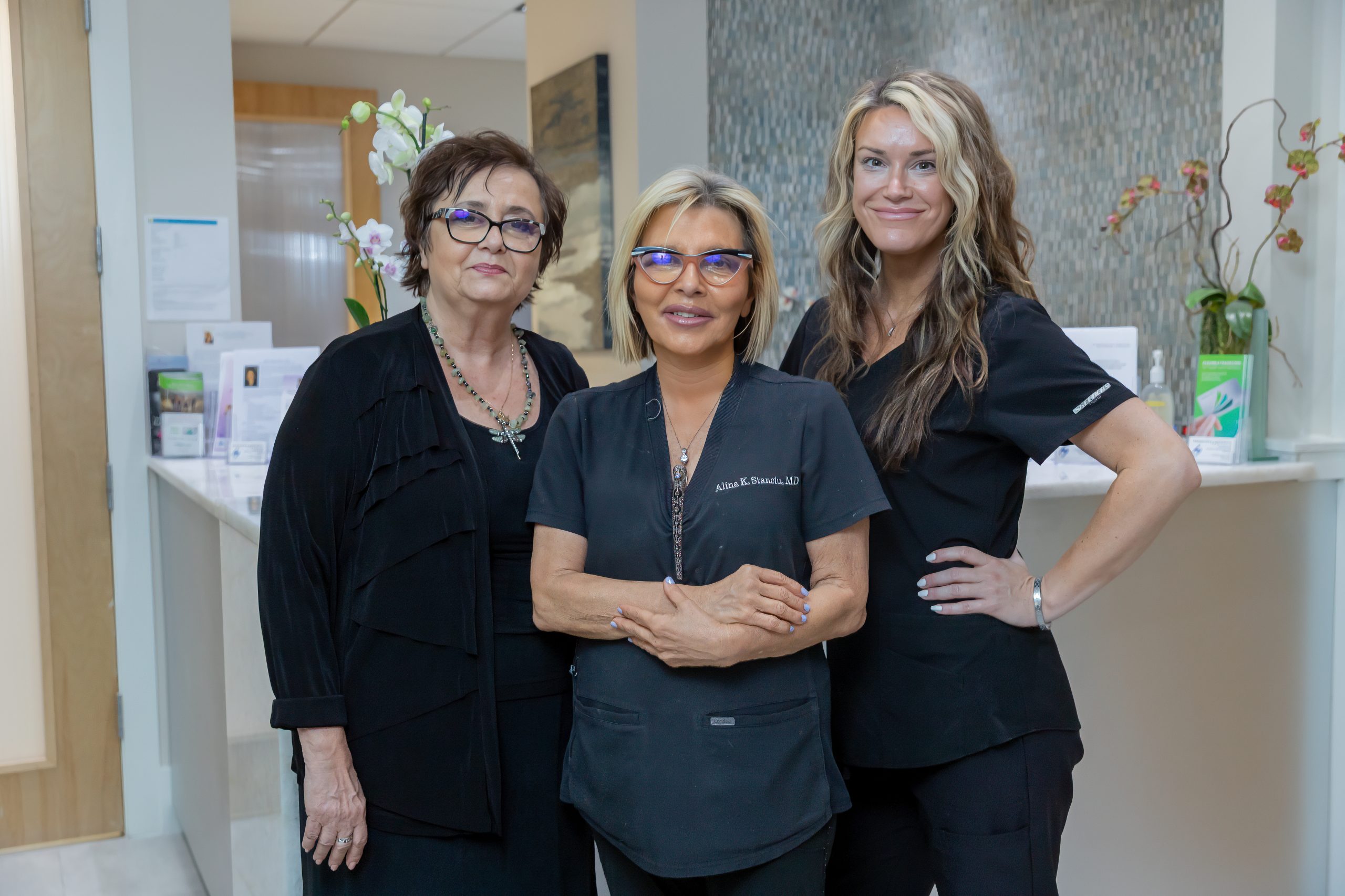 Dr. Alina K. Stanciu with members of her care team